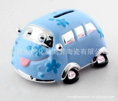 福建德化陶瓷钱罐小车 艺术与童趣的完美邂逅